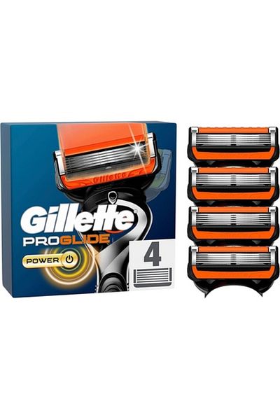 Gillette Razor blades, Gillette Fusion Proglide Power, 4 pieces