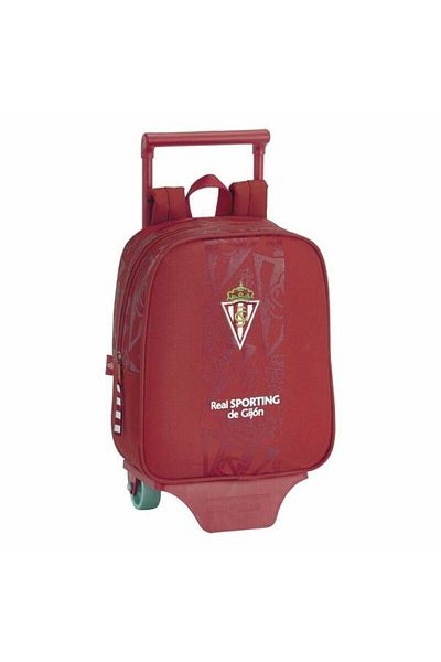 iHome Real Sporting de Gijón 805 wheeled school backpack, red