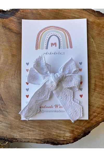 Miniminiksdesing Lace Bow Detailed Buckle