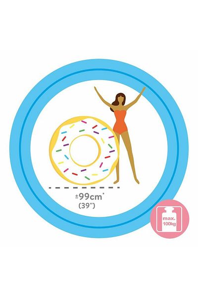 Nose Intex Donut inflatable wheel white 99 x 25 cm