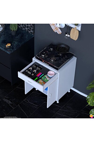 Modilayn Doqu M Set Ocak Altı Dolap 60x88x56 Cm Ölçülerinde 2 Kapaklı Ve 1 Gözlü Tüp Bölmelidir