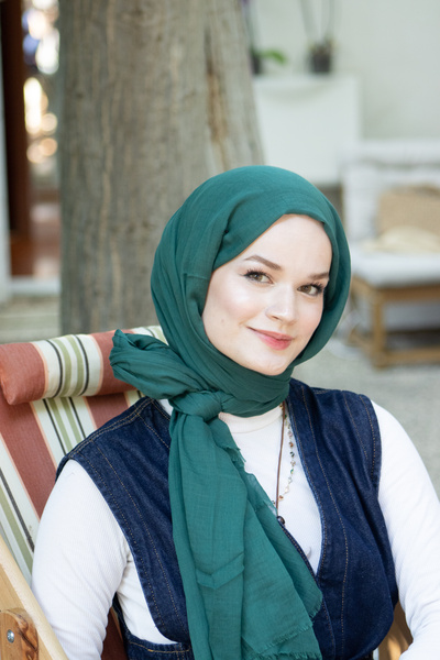 CHALE سلسلة القطن الخالص - عاري - شال قطن 100%