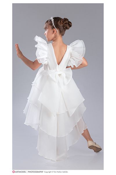 ABİYEKİDS Πολυτελές παιδικό βραδινό φόρεμα Ktkat Chiffon ABY229