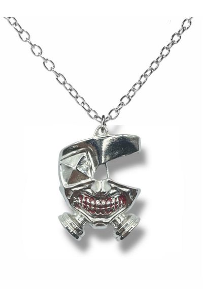 Herşey Nota Tokyo Ghoul Ken Kaneki Masked Necklace with 60cm Chain |   Anime Themed Unisex Jewelry