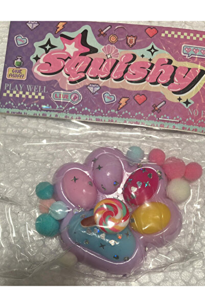 BalonKasaba Kedi Patisi Taba KARIŞIK RENK Jel Sukuşi - Squishy Oyuncak Pati M...