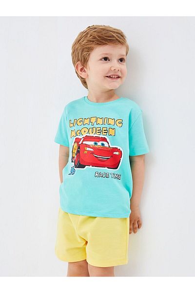 LC Waikiki Lcw Kids Crew Neck Short Sleeve Mcqueen Printed Baby Boy T-Shirt