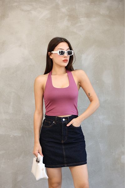 ESL ESLEM Crop Top with Halter Neck