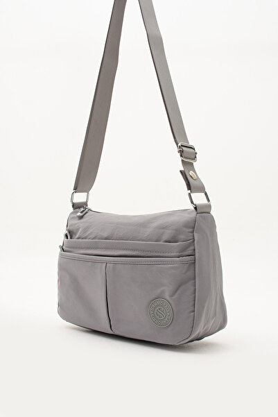 Sanmorris 4009 Sanmorris Brand Multi-Pocket Water Resistant Wrinkled Fabric Crossbody Bag