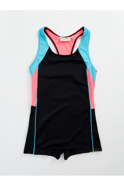 LC Waikiki Hızlı Kuruyan Renk Bloklu Kız Çocuk Mayo