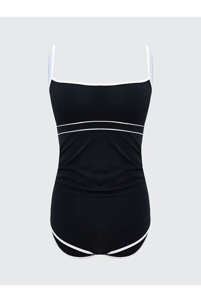 LC Waikiki LCW DREAM Siyah Çizgili Çıkarılabilir Pedli Kadın Mayo