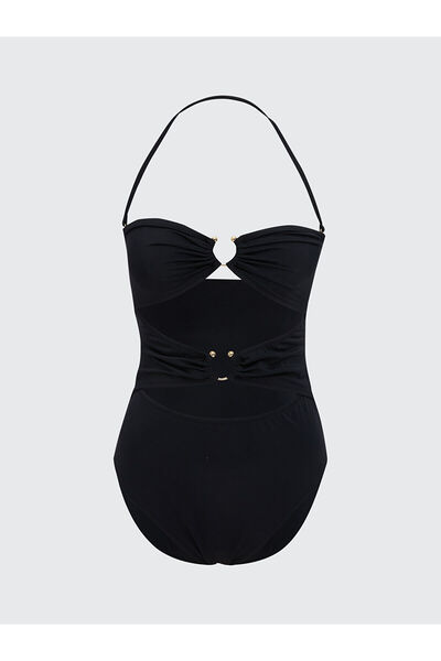 LC Waikiki LCW DREAM Siyah Çıkarılabilir Pedli Kadın Mayo