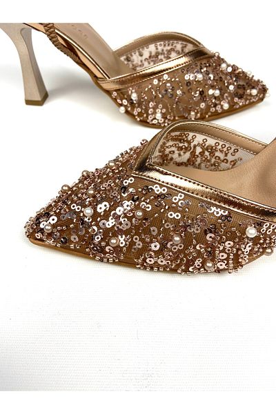 Gloriys Ayakkabı & Çanta Rose Pearl 9 cm High-Heeled Shoes 01497