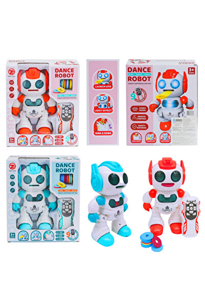 Banadabak KUMANDALI DANCE ROBOT 606-30 DİSK ATAN ROBOT MÜZİKLİ IŞIKLI 3+(1 ADET FİYATIDIR)