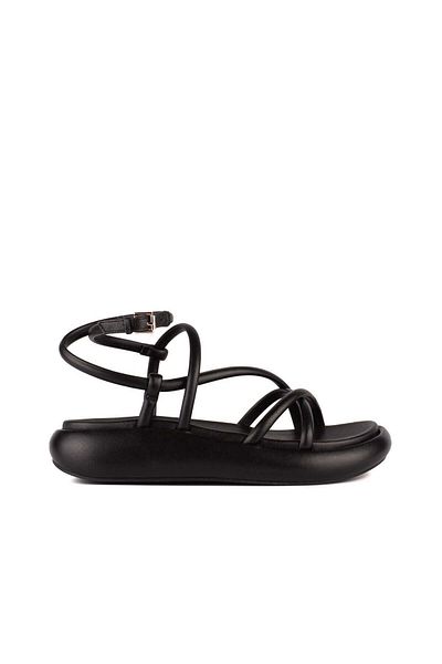 Ash Ash Black Napa Leather List Sandal