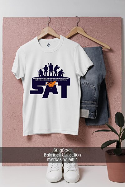 Bahriyeli Collection supradimensionat Sat - Comanda de asalt subacvatică - Design cu cuvinte concise unisex tricou