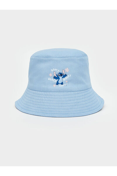 LC Waikiki Stitch Nakışlı Kız Çocuk Bucket Şapka