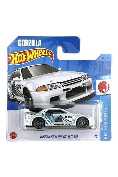 HOT WHEELS Masinuta Metalica Hot Wheels, Nissan Skyline GT-R (R32), Alb, 1:64
