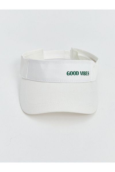 LC Waikiki Women's Visor Hat with Text Embroidery
