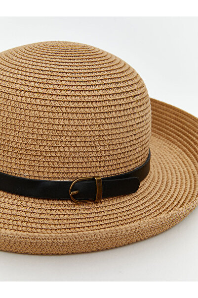 LC Waikiki New Season Leopard Patterned Women's Straw Hat - S5Ly68Z8