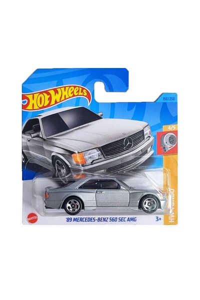 HOT WHEELS Masinuta metalica Hot Wheels, '89 Mercedes-Benz 560 SEC AMG 1:64, Argintiu