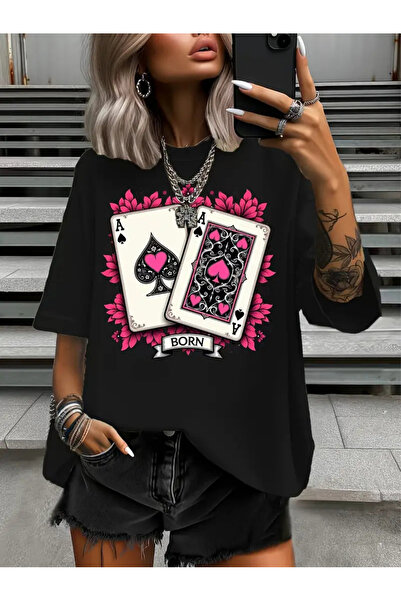 FUFLUNS تي شيرت مطبوع عليه ISKAMBIL مقاس كبير