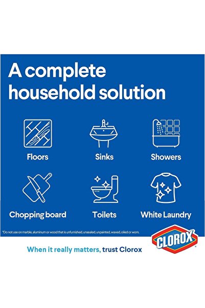 Clorox Original White Jalaen Bleach 30 Liter, White/Blue