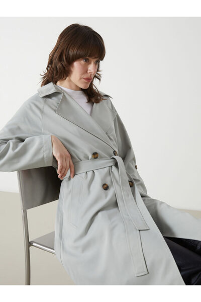 LC Waikiki معطف LCWAIKIKI الكلاسيكي ذو الياقة النسائية