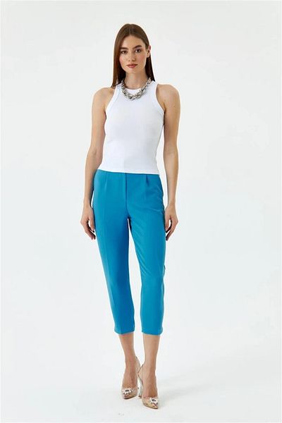 Tuba Butik Halter Collar Ribbed Women's Athlete