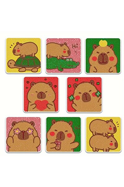 BGA ELMAS BOYAMA YETİŞKİNLER VE ÇOCUKLAR İÇİN ELMAS BOYAMA BARDAK ALTLIĞI SET...