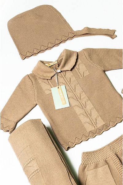 ZENİ BABY Newborn 5-Piece Knitwear Jumpsuit Set