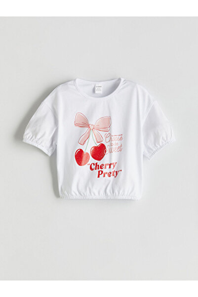 LC Waikiki Tricou pentru fetiță cu imprimeu Crew Neck New Season