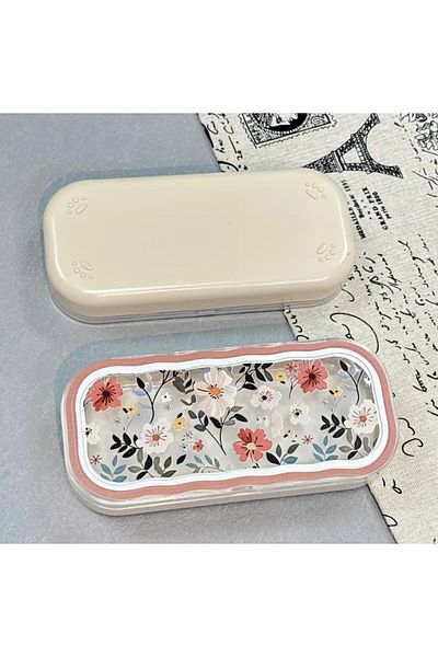 glasses accessory علبة نظارات، تصميم أنيق وواقي مع زهرة Lumaks