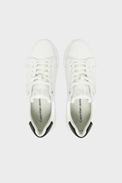 Calvin Klein Logolu Deri Sneaker Ayakkabı YW0YW0187201W AYAKKABI YW0YW01872 01W
