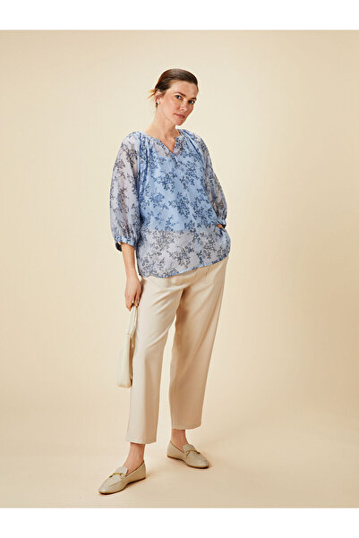 LC Waikiki Pantaloni de damă cu talie elastică tăiată morcov din noua sezon -...