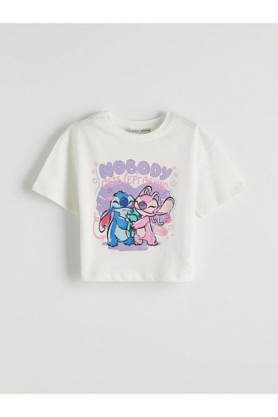 LC Waikiki Crew Neck S Printed Girls' T-Shirt and Sweatpants