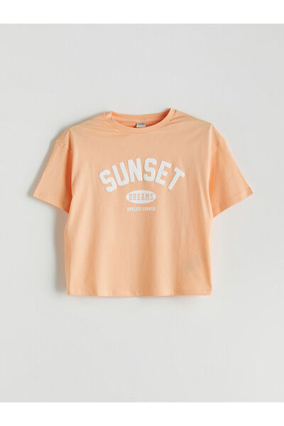 LC Waikiki Tricou Crop pentru fete LCW Crew Deck