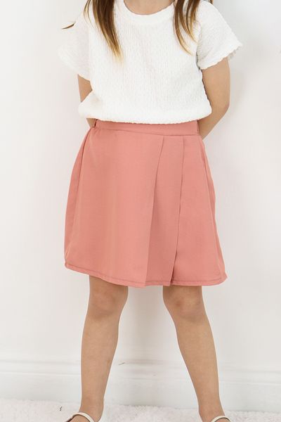 FESSHERA KİDS 🌸   Girls' Pleated Skirt – Elastic Waist, Modern and Comfortable Design 🌸