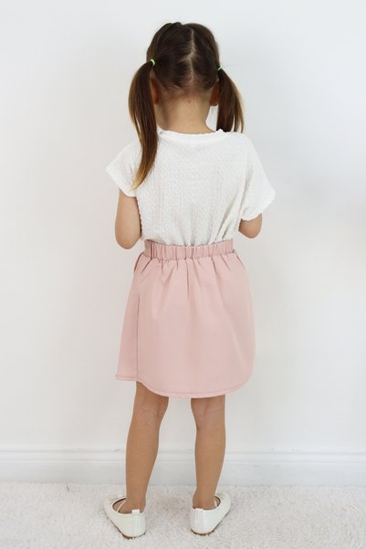 FESSHERA KİDS 🌸   Girls' Pleated Skirt – Elastic Waist, Modern and Comfortable Design 🌸