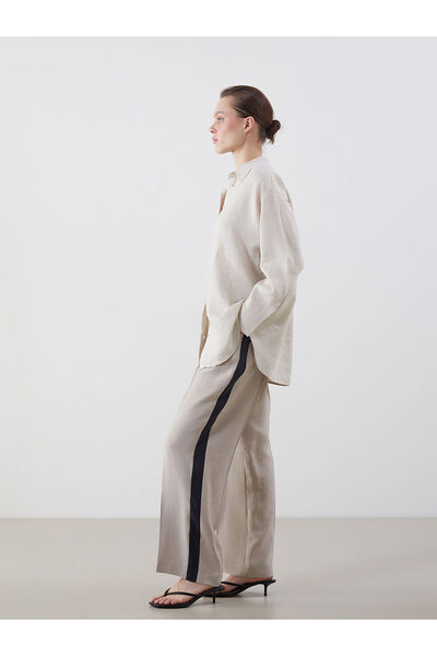 LC Waikiki Vlastite brendirane nove sezonale široke ženske pantalone slobodno...