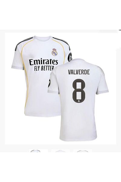 Tesbih Dünyası R'eal M'adrid 2025/26 Νέα σεζόν Federico Valverde εντός έδρας ποδοσφαιρική φανέλα
