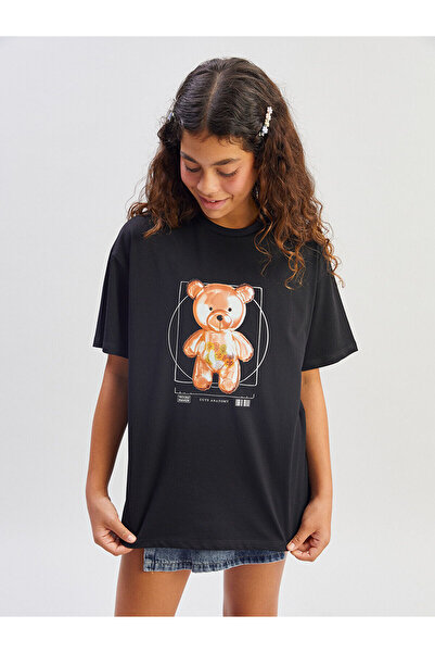 LC Waikiki تيشيرت بناتي برقبة دائرية للموسم الجديد - S5MF54Z4