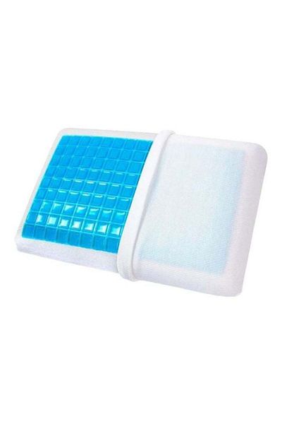 GENERAL Moon Pillow with Gel and Memory Foam Microfiber White/Blue 70 x 40 cm
