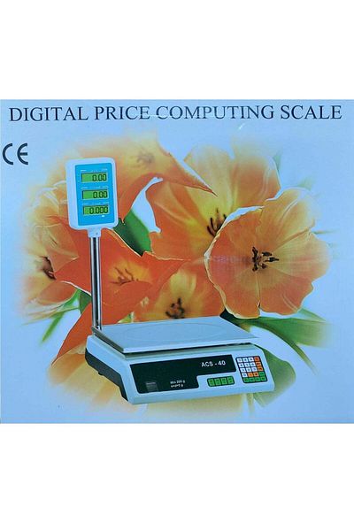Generic Electronic Scale - 40KG Max Capacity white/black
