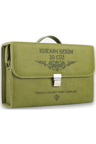 Türkiye Diyanet Vakfı Yayınları Kuranı Kerim Orta Boy 30 Cüz Yeşil Çanta Kare...