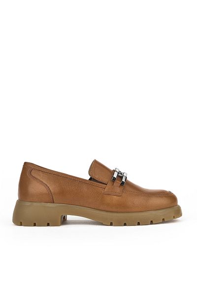 Ziya , Women's Genuine Leather Shoes 15319Z44353 Tan