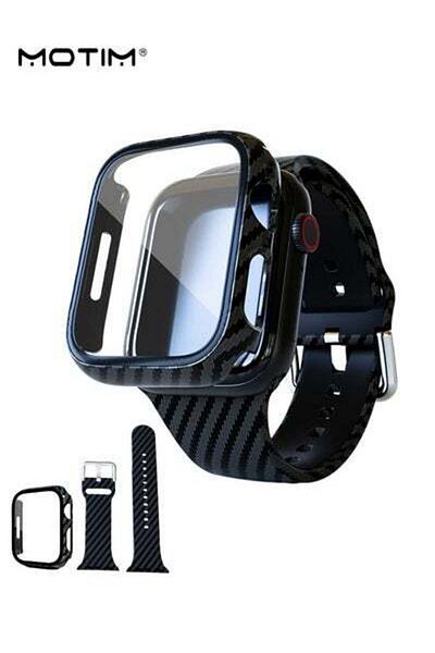 MOTIM Compatible with Apple Watch Band 41mm with Screen Protector Case, Shockproof Rugged Band Strap