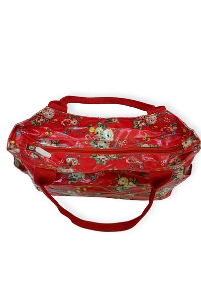 MYSCHOOL Red floral handbag from my school