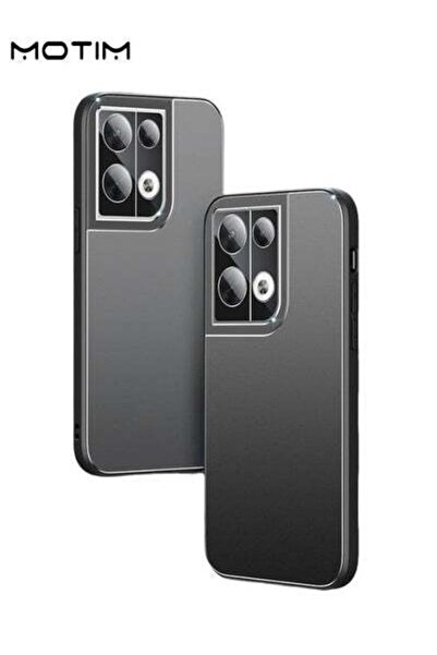 MOTIM غلاف معدني لهاتف Oppo Reno 8 Pro، غلاف هاتف فائق النحافة غير لامع، حماي...