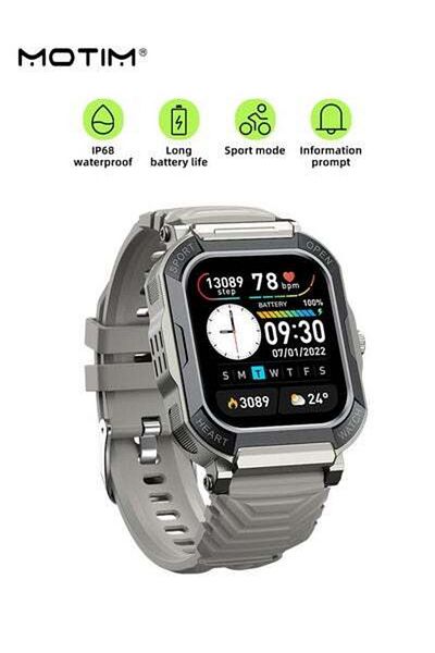 MOTIM 270 mAh Smart Watch for iOS and Android Phones, IP68 Waterproof Smartwatch Fitness Tracker Watch