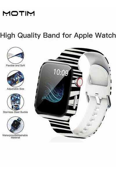 MOTIM Rugged Apple Watch Band with Case for iWatch Series 9, Ultra 2, Ultra, 10/9/8/7/6/5/4/3/2/1, 45mm,